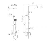Душевая система NEMO Prima NM-1353 на 2 потока схема 2