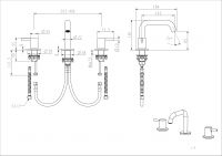 Смеситель встраиваемый для раковины NEMO Round NM-2317 с донным клапаном схема 7