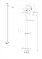 Смеситель для раковины NEMO Round NM-2351 напольный схема 7