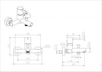 Смеситель для ванны NEMO Round NM-2355 без лейки схема 7