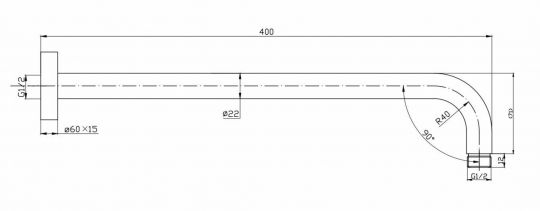 Держатель верхнего душа NEMO NM-8021 настенный схема 7