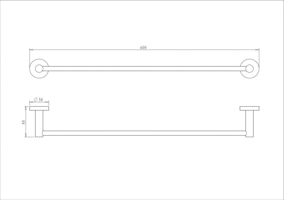 Полотенцедержатель 60 см NEMO NM-C01071 ФОТО