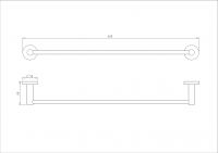 Полотенцедержатель 60 см NEMO NM-C01071 схема 4