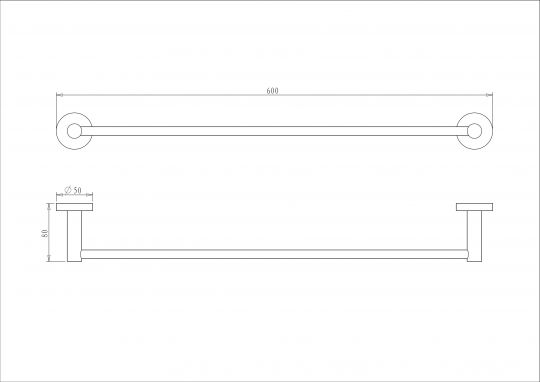 Полотенцедержатель 60 см NEMO NM-C01071 схема 4