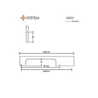 Мебельная ручка System SZ6650. Длина 1100 мм схема