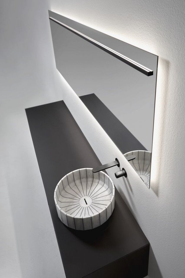 Раковина круглая из камня Antonio Lupi Lavabi FONTE диаметр 45 см ФОТО