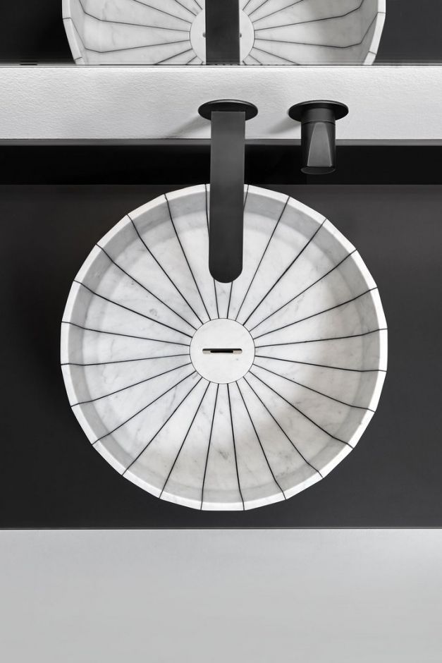 Раковина круглая из камня Antonio Lupi Lavabi FONTE диаметр 45 см ФОТО