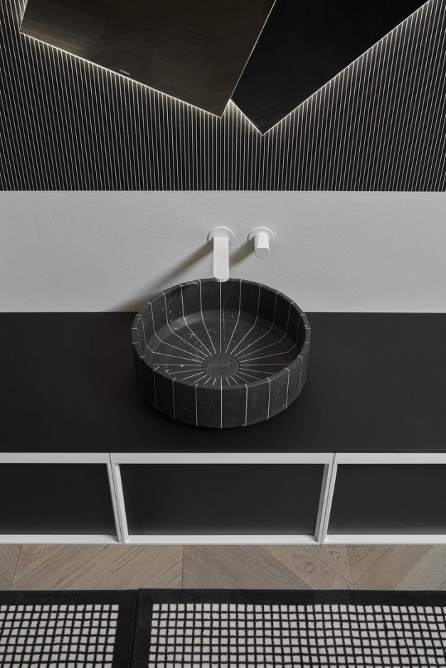 Раковина круглая из камня Antonio Lupi Lavabi FONTE диаметр 45 см