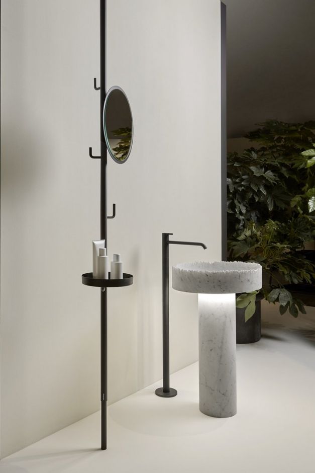 Раковина напольная из камня Antonio Lupi Lavabi FLOW 47х47 см ФОТО