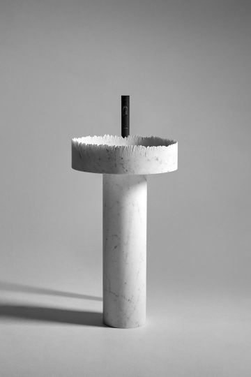 Раковина напольная из камня Antonio Lupi Lavabi FLOW 47х47 см схема 6