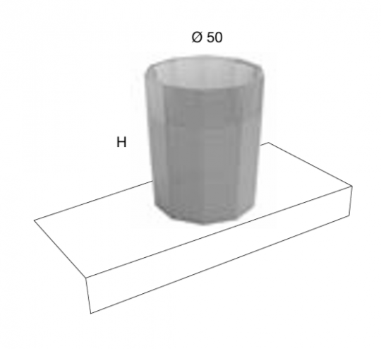 Накладная раковина Antonio Lupi Lavabi VITREO50 50х50 см схема 2