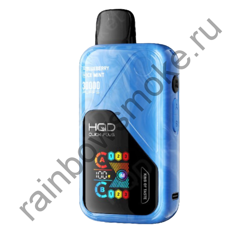 HQD Click Plus 30000 - Черника + Ледяная Мята (Blueberry Ice Mint)