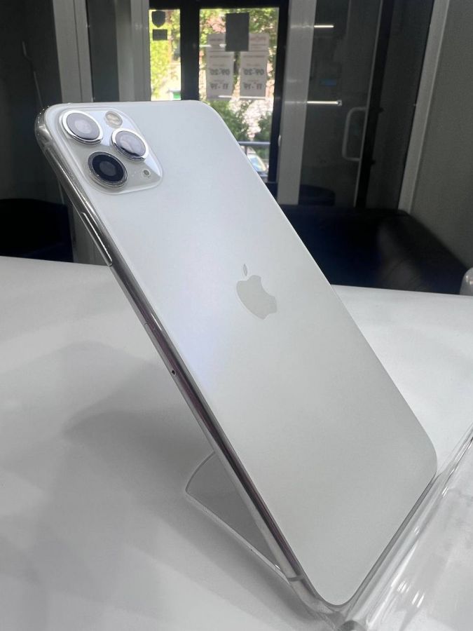 Apple iPhone корпус 11 Pro Max сборе со шлейфами, стеклом камеры оригинал с разбора (снятый) мелкие потертости белый
