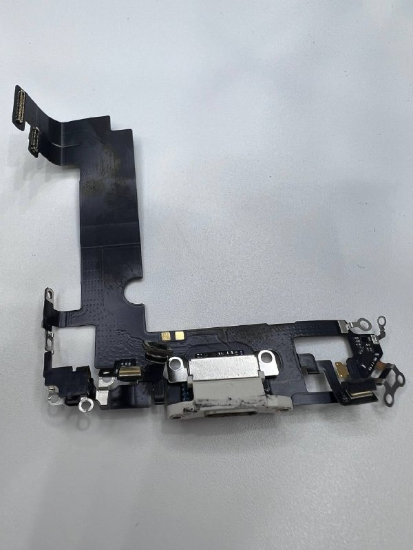 Apple iPhone 12 mini нижний шлейф с разъёмом зарядки оригинал с разбора (снятый) белый