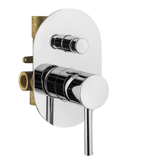 Изображение Комплект встраиваемого смесителя Plumberia Selection IXO KIT1001 для душа с внутренней частью 2 выхода