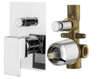 Комплект встраиваемого смесителя Plumberia Selection TAG KITTG1001 для душа с внутренней частью 2 выхода схема 1