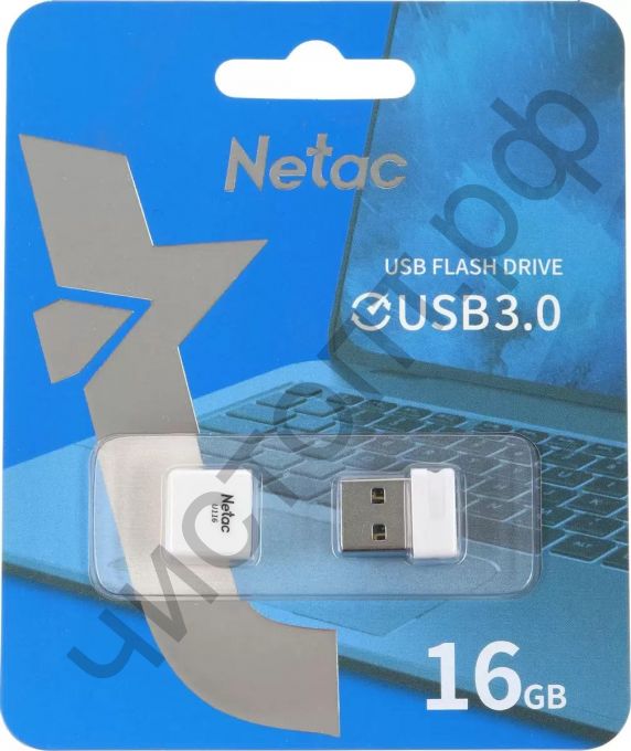 флэш-карта USB 3.0 Netac 16GB U116 mini  белый (130 MB/s)