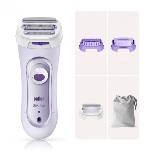 Электробритва Braun Silk-epil LS5560 Silk and Soft Body Shave , для женщин, для тела, аккумулятор, 3 насадки