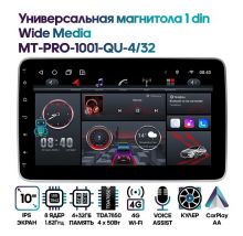 Wide Media MT-PRO-1001-QU-4/32 1din универсальная 10"