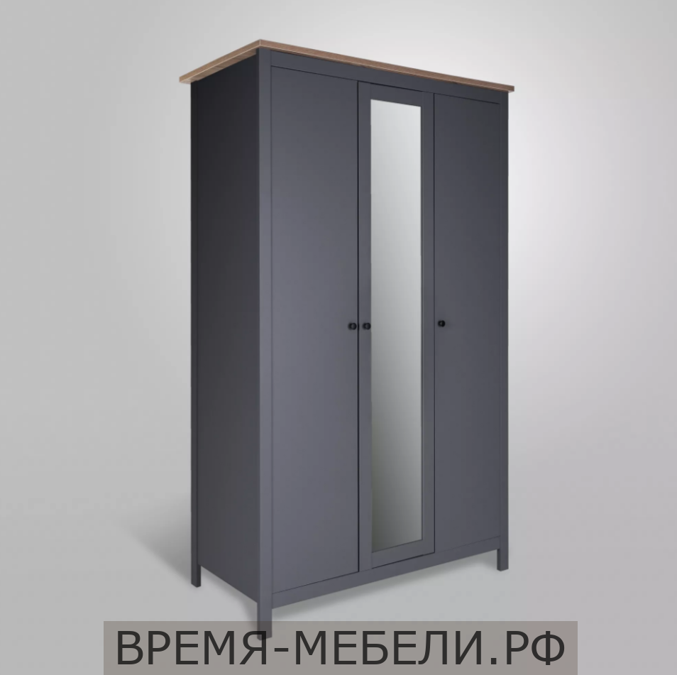 САГА, Шкаф распашной, 3 двери, 132х64х215 см,