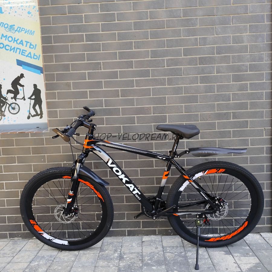 Велосипед 27,5" Усиленный обод vokat next алюминиевый диск черный 21 скорость