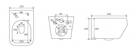 Унитаз подвесной Vincea Edge VT1-38T Tornado, цвет белый, ультратонкое soft-close сиденье схема 2