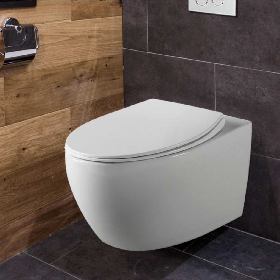 Унитаз подвесной Vincea INTERO VT1-21 безободковый, ультратонкое soft-close сиденье ФОТО