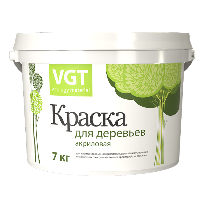 VGT ВД-АК-1180 Краска для садовых деревьев акриловая матовая, объем 7кг