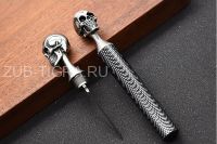 Нож тычковый Scull damascus