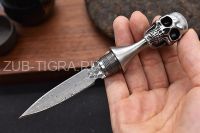 Нож тычковый Scull damascus