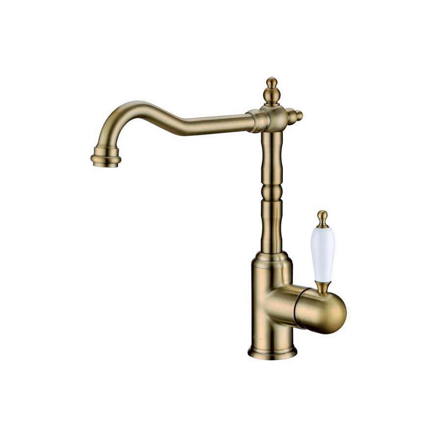 Однорычажный смеситель на горизонтальную поверхность для кухонной мойки Boheme Kitchen 101 ФОТО