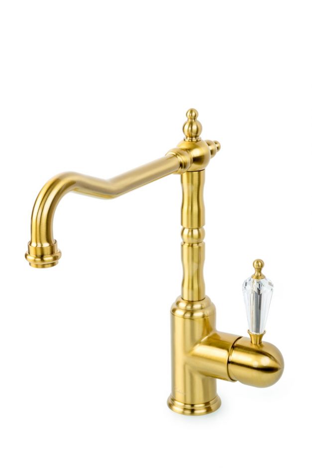 Однорычажный смеситель на горизонтальную поверхность для кухонной мойки Boheme Kitchen 101 ФОТО