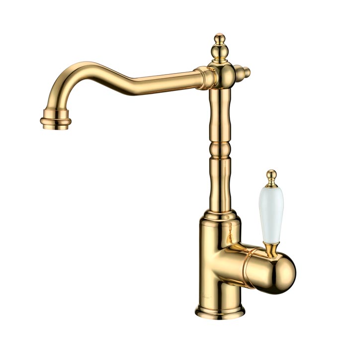 Однорычажный смеситель на горизонтальную поверхность для кухонной мойки Boheme Kitchen 102