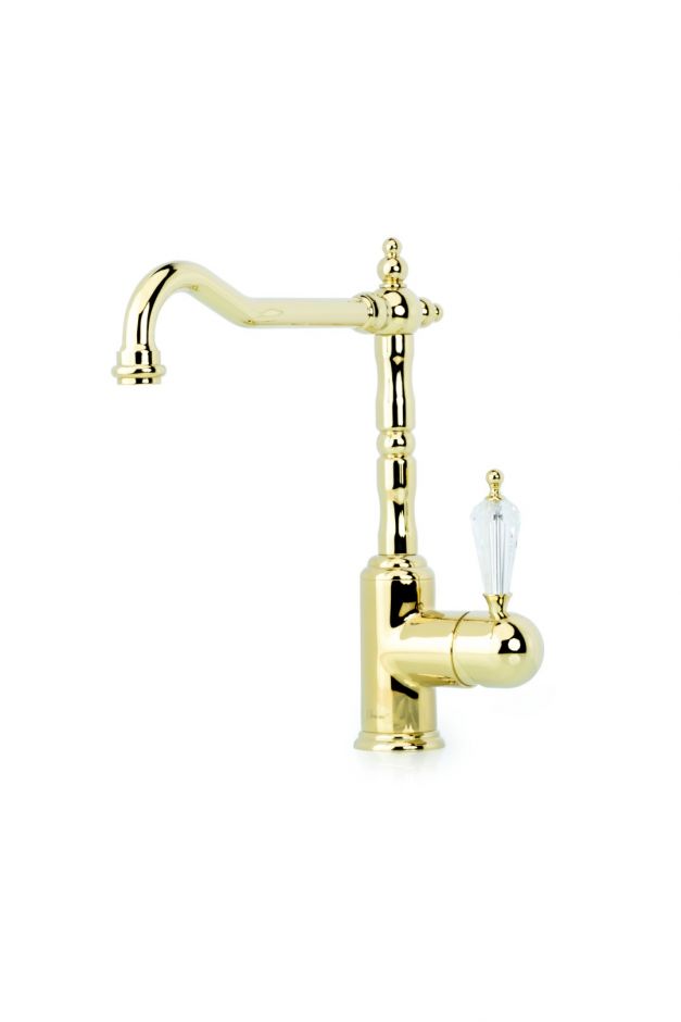 Однорычажный смеситель на горизонтальную поверхность для кухонной мойки Boheme Kitchen 102 ФОТО