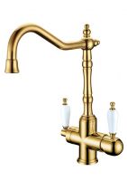 Однорычажный смеситель на горизонтальную поверхность для кухонной мойки Boheme Kitchen112 схема 1