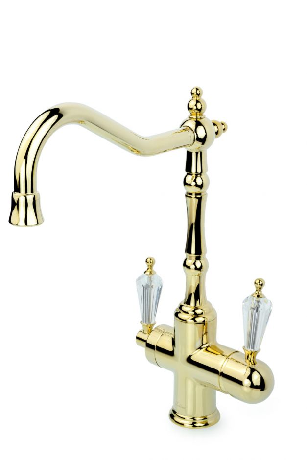 Однорычажный смеситель на горизонтальную поверхность для кухонной мойки Boheme Kitchen112 ФОТО