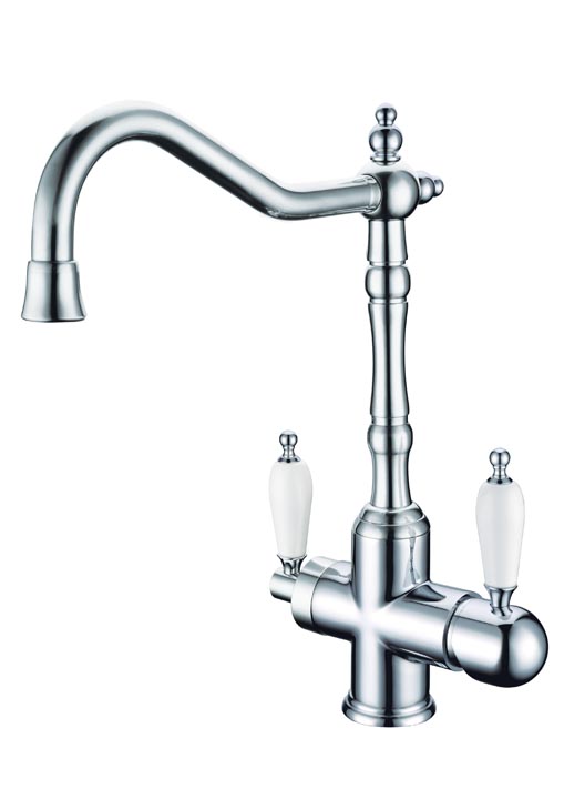 Однорычажный смеситель на горизонтальную поверхность для кухонной мойки Boheme Kitchen 113