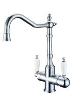 Однорычажный смеситель на горизонтальную поверхность для кухонной мойки Boheme Kitchen 113 схема 1