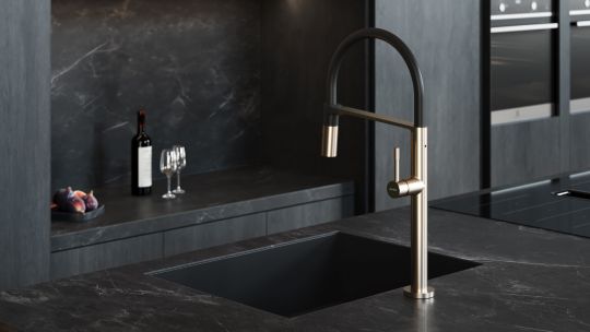 Однорычажный смеситель на горизонтальную поверхность для кухонной мойки Boheme Uno 114 схема 10