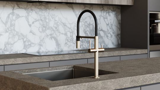 Однорычажный смеситель на горизонтальную поверхность для кухонной мойки Boheme Uno 115 схема 8