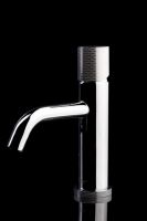 Высокий хромированный смеситель на горизонтальную поверхность для раковины Boheme Stick 122 схема 5
