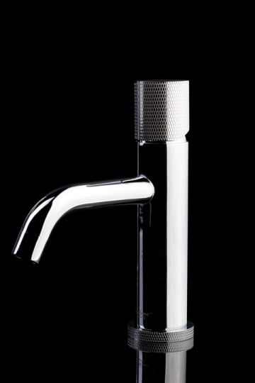 Высокий хромированный смеситель на горизонтальную поверхность для раковины Boheme Stick 122 схема 5