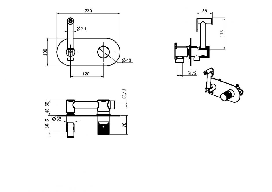 Однорычажный смеситель Boheme Stick 127 белого цвета ФОТО