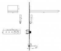 Душевая система с термостатическим смесителем и изливом Boheme Fusion 131-2 схема 5