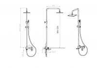 Стойка для душа Boheme Q 148 схема 2