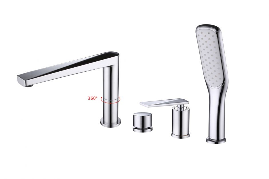 Однорычажный встраиваемый смеситель для ванны Boheme Venturo 370