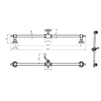 Душевая штанга Boheme Uno 420 схема 10