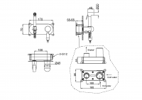 Гигиеническая лейка со смесителем Boheme Medici 425 схема 2