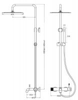 Стойка для душа со смесителем Boheme Uno 468 схема 10