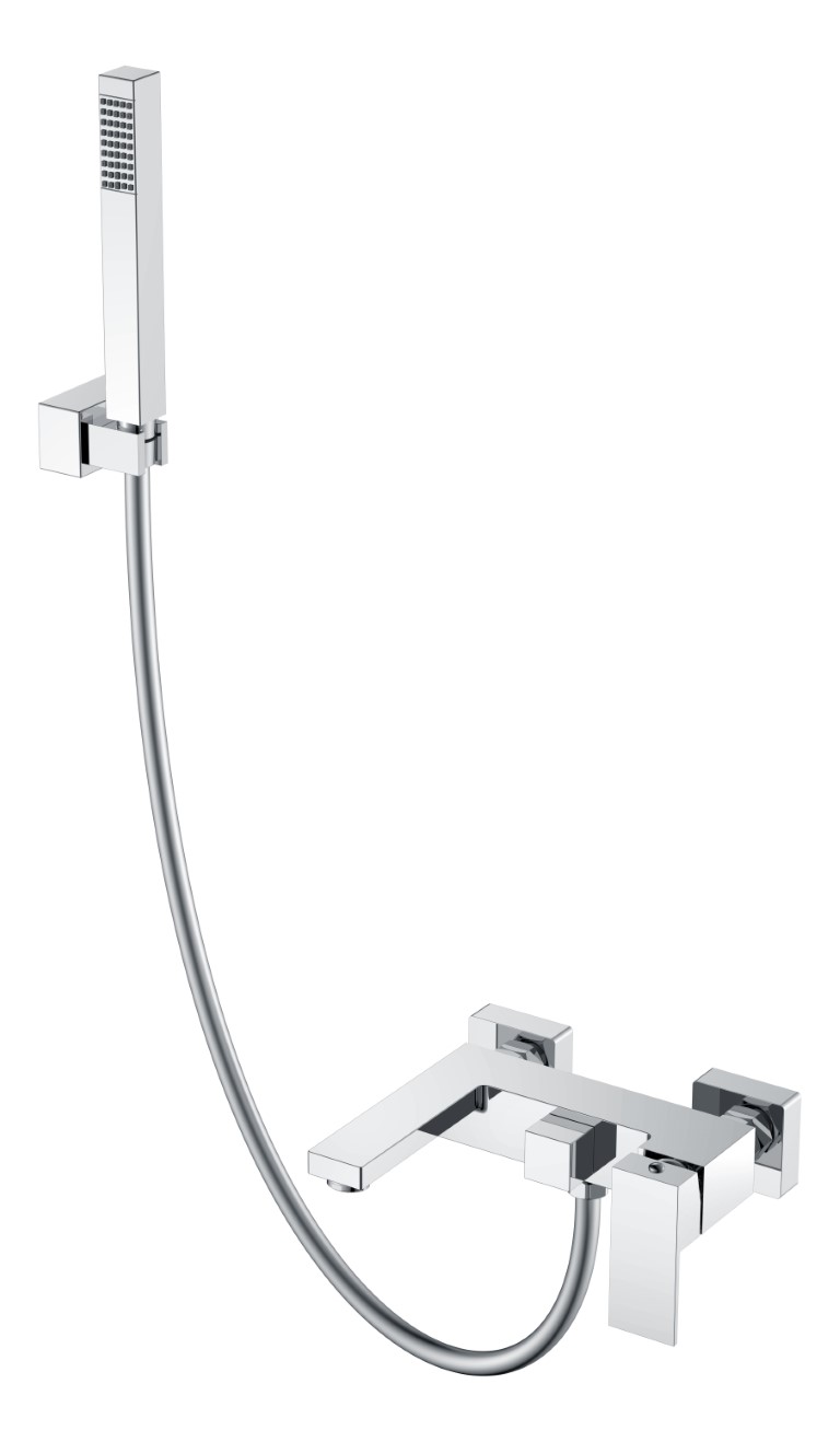 Однорычажный настенный смеситель для ванны Boheme Qubic 473 цена от 31 440 ₽ Фото Однорычажный настенный смеситель для ванны Boheme Qubic 473